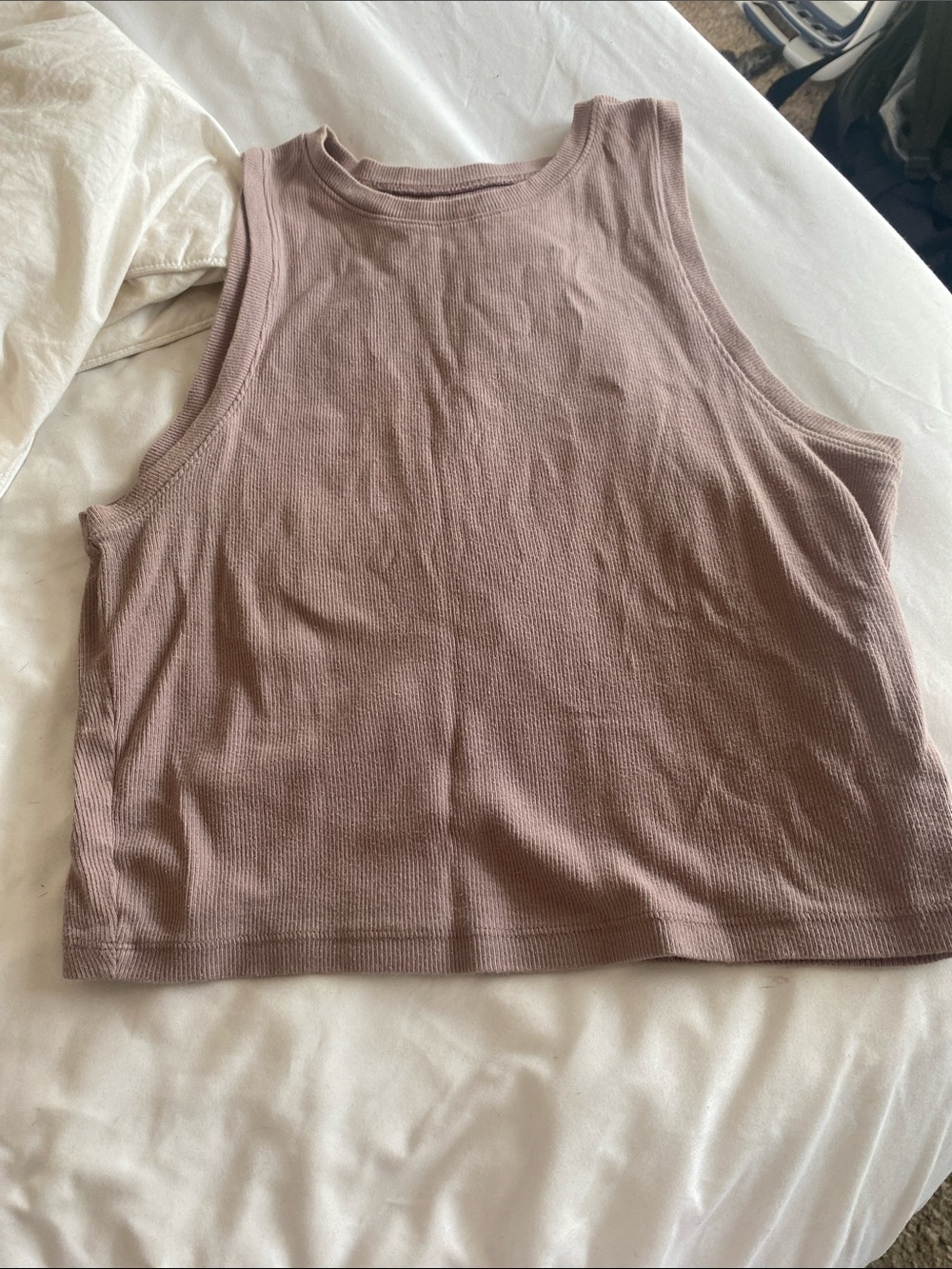 Hollister Mauve Ribbed Cropped Tank
